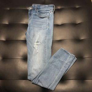 Light wash holey jeans from American Eagle